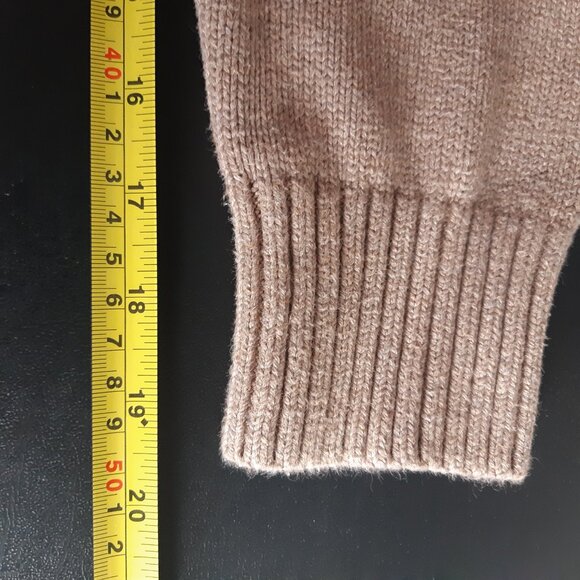 Calvin Klein Jeans SZ M 100% Cotton Tan Knit 2 Button Shawl Collar Men's Sweater - Picture 14 of 16